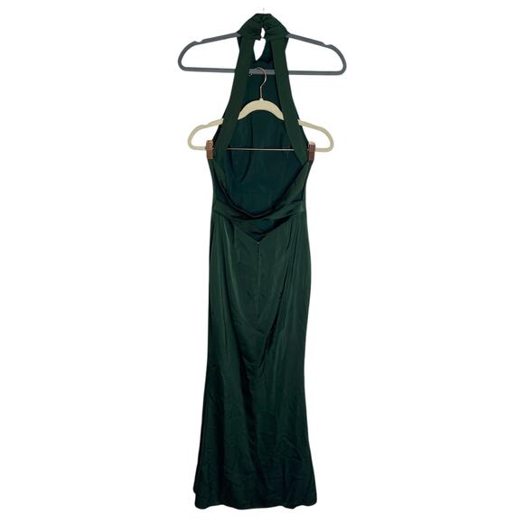 NBD Everett Gown Maxi Halter Open Back Formal Party Gala Old Money Green XS - Picture 8 of 13